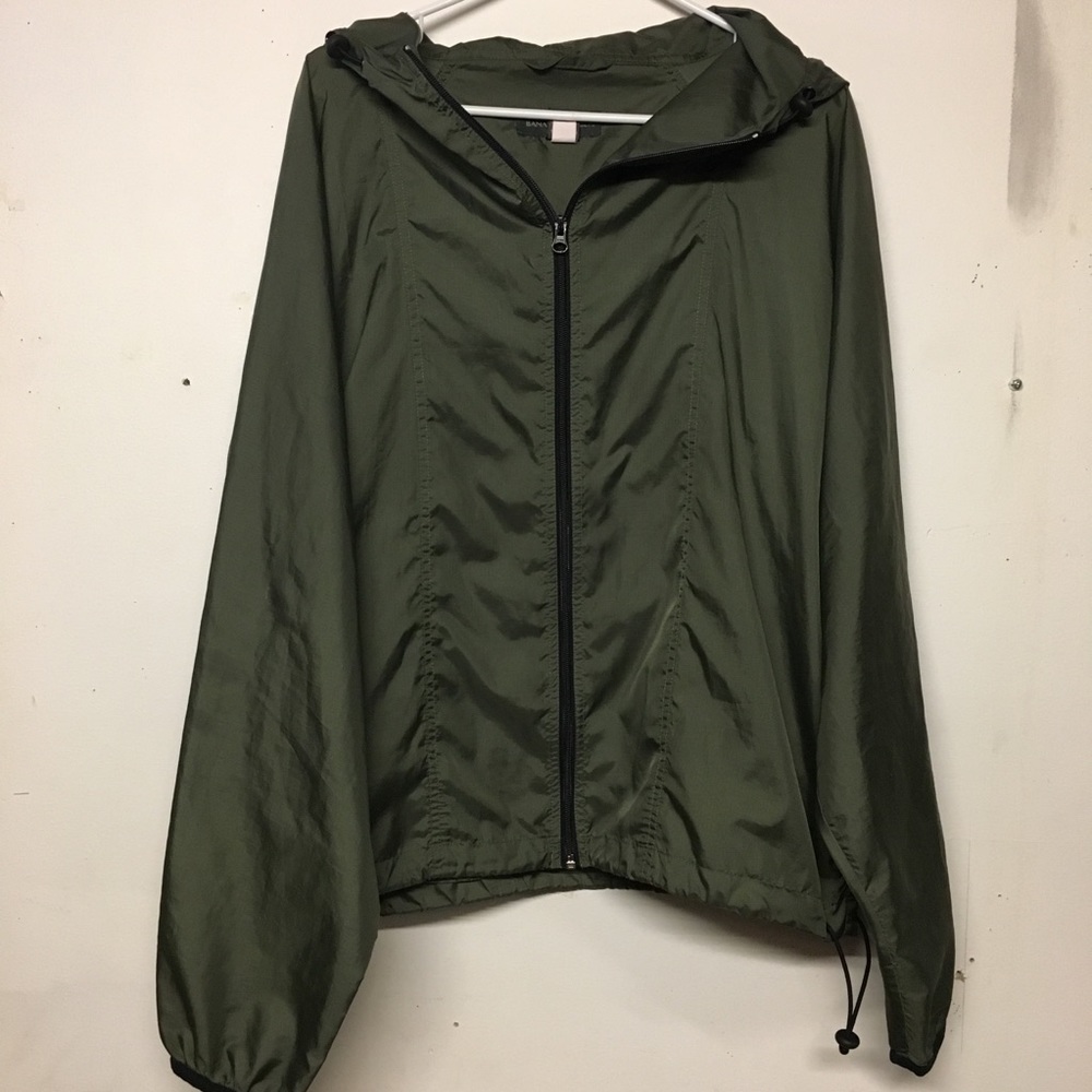 Olive Green Windbreaker